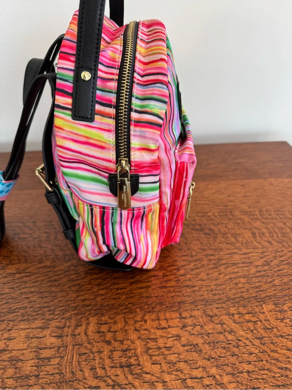 NWOT Karl Lagerfeld Paris Amour Rainbow Stripe Mini Backpack